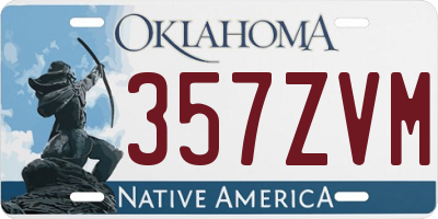OK license plate 357ZVM