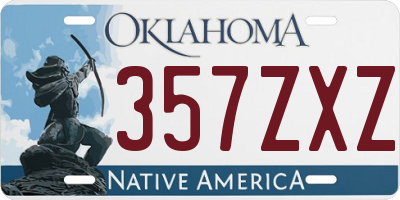 OK license plate 357ZXZ