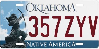 OK license plate 357ZYV