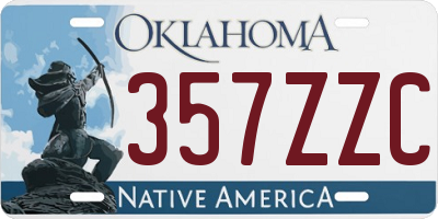 OK license plate 357ZZC