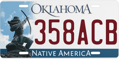 OK license plate 358ACB