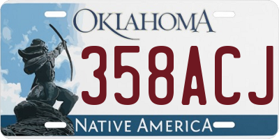 OK license plate 358ACJ
