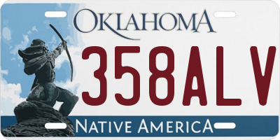OK license plate 358ALV