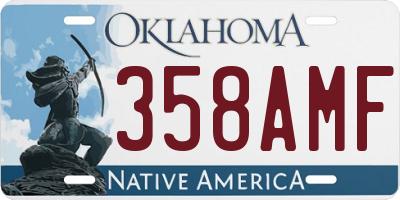 OK license plate 358AMF