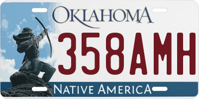 OK license plate 358AMH