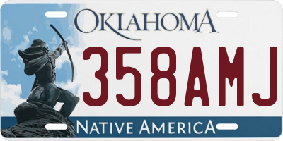 OK license plate 358AMJ