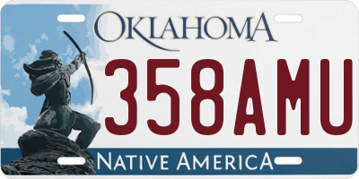 OK license plate 358AMU