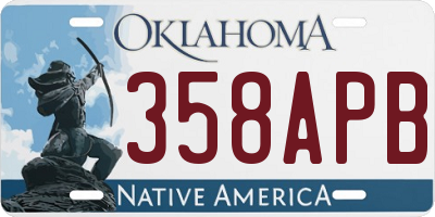 OK license plate 358APB
