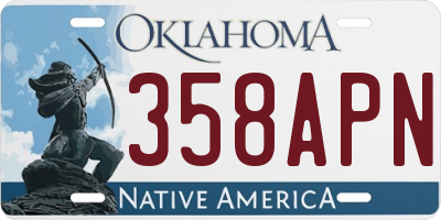 OK license plate 358APN