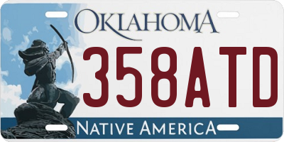 OK license plate 358ATD