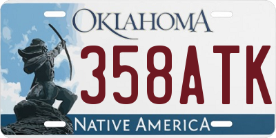 OK license plate 358ATK