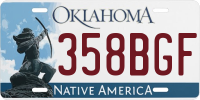 OK license plate 358BGF