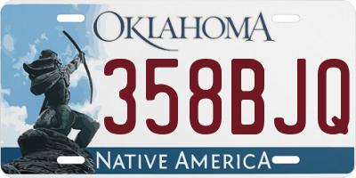 OK license plate 358BJQ