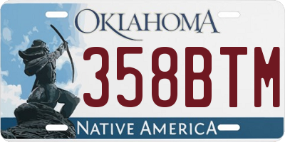 OK license plate 358BTM