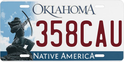 OK license plate 358CAU