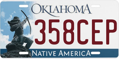 OK license plate 358CEP