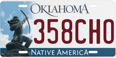 OK license plate 358CHO