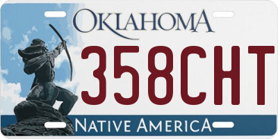 OK license plate 358CHT