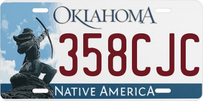 OK license plate 358CJC