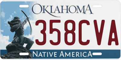 OK license plate 358CVA