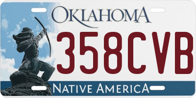 OK license plate 358CVB
