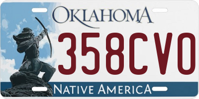 OK license plate 358CVO