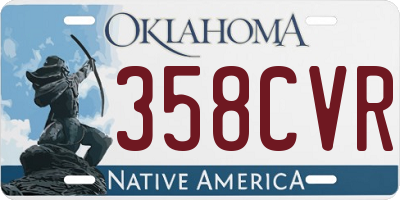 OK license plate 358CVR
