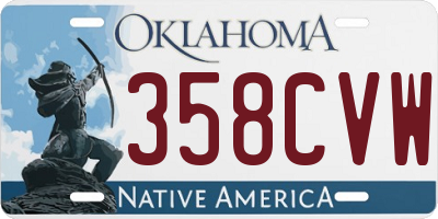 OK license plate 358CVW
