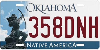 OK license plate 358DNH