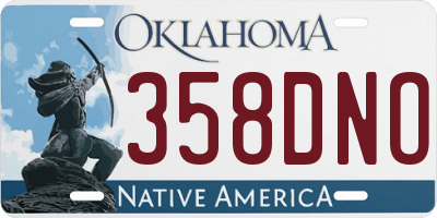 OK license plate 358DNO