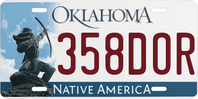 OK license plate 358DOR