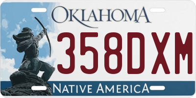 OK license plate 358DXM