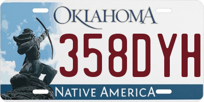 OK license plate 358DYH