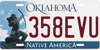 OK license plate 358EVU