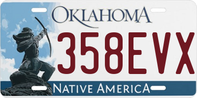 OK license plate 358EVX
