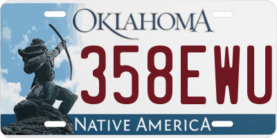 OK license plate 358EWU