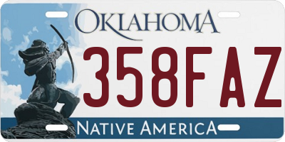 OK license plate 358FAZ