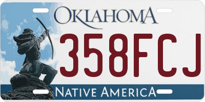 OK license plate 358FCJ