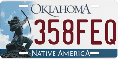 OK license plate 358FEQ