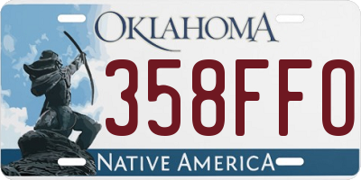 OK license plate 358FFO