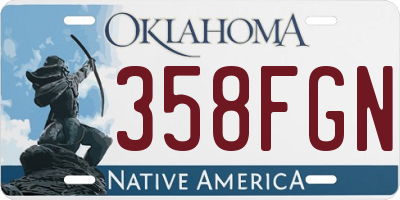 OK license plate 358FGN
