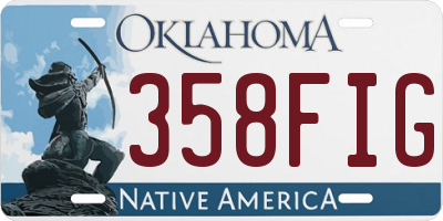 OK license plate 358FIG