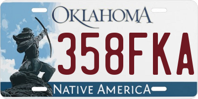 OK license plate 358FKA