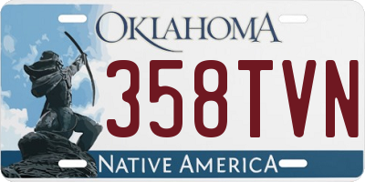 OK license plate 358TVN