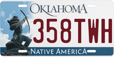 OK license plate 358TWH
