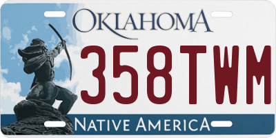 OK license plate 358TWM