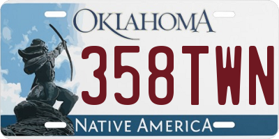 OK license plate 358TWN