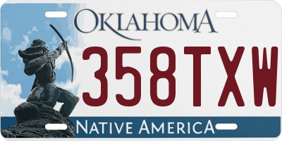 OK license plate 358TXW