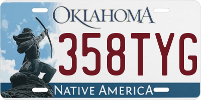 OK license plate 358TYG