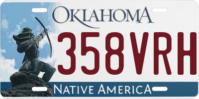OK license plate 358VRH